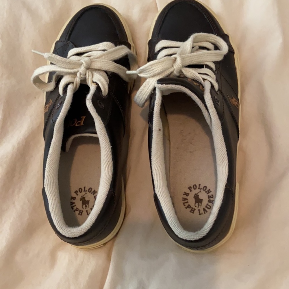 Polo Ralph Lauren Brown Leather Sneakers - Picture 2 of 6
